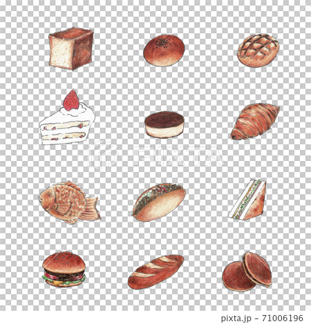 手描きの 手描き デザート 71006196