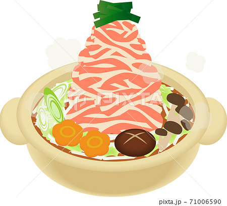 肉タワー鍋のイラスト素材