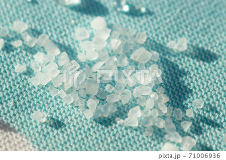 White pure sea salt, scattered on the table White pure sea salt, scattered on the table 71006936