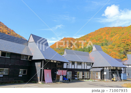 秋山郷 秋の切明温泉 秋山郷 秋の切明温泉 71007935