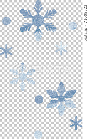 クリスマス 冬 雪の結晶 氷 オーナメント 水彩 イラスト素材のイラスト素材