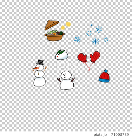 冬のイラストセット 冬のイラストセット 71008789