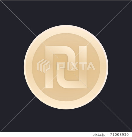shekel, israeli coin vector icon 71008930