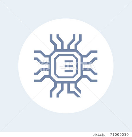 chipset, microchip, electronic circuit icon 71009050