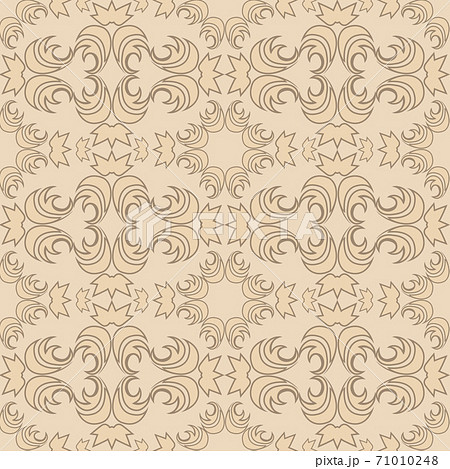 Seamless vector texture of floral and abstract round shaped  71010248