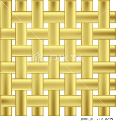Vector interwoven of gold ribbons pattern isolated on white background. Vector interwoven of gold ribbons pattern isolated on white background. 71010249