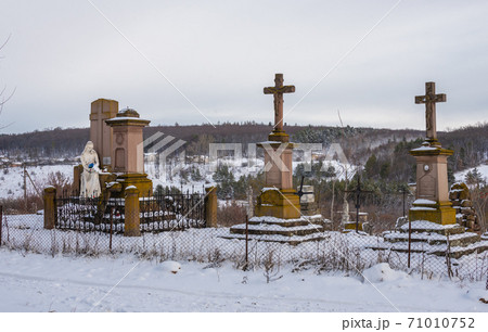 Grave of the Reyiv family in Mykulyntsi village, Ukraine 71010752