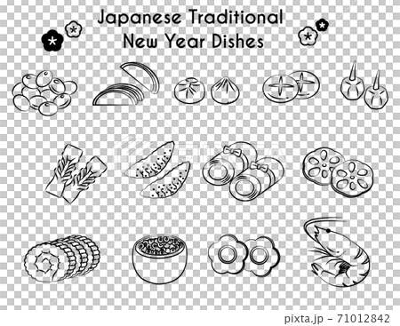 正月　おせち　アイコンセット 71012842