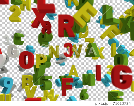 カラフル3Dタイポグラフィ 71013724