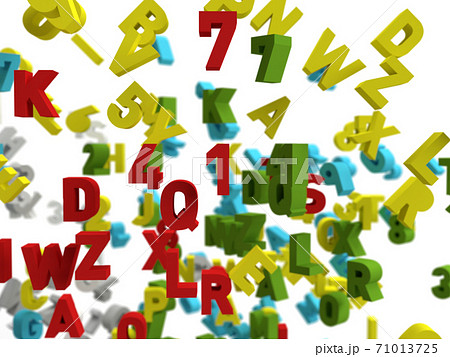 カラフル3Dタイポグラフィ 71013725