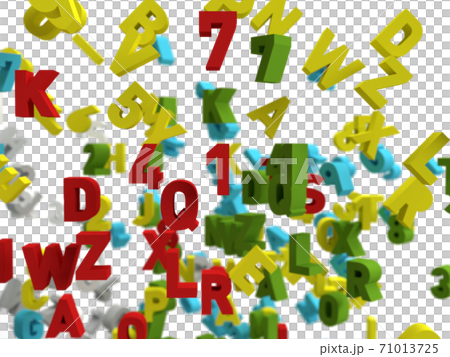 カラフル3Dタイポグラフィ 71013725