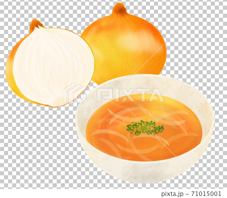 オニオンスープのイラスト素材