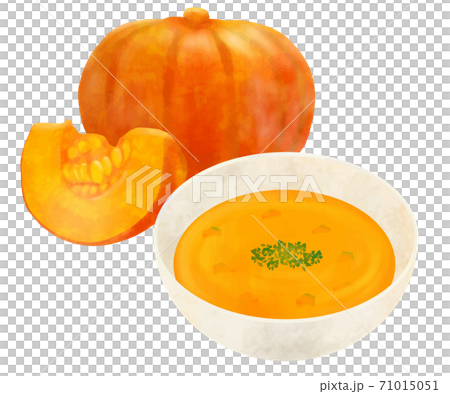 かぼちゃスープ ポタージュのイラスト素材