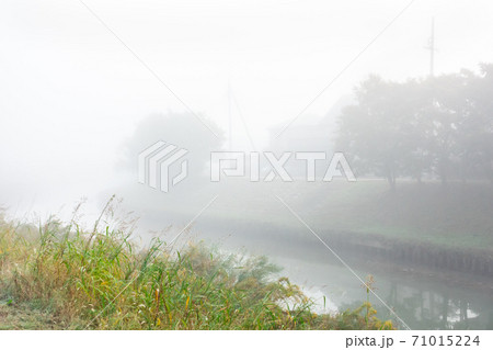 霧に包まれた景色の写真。迷いのイメージ。 霧に包まれた景色の写真。迷いのイメージ。 71015224