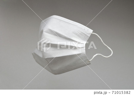 不織布マスク、色バックシリーズ斜めから、クールグレー 71015382