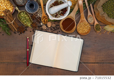 Cooking spices and herbs - space for text Cooking spices and herbs - space for text 71015532