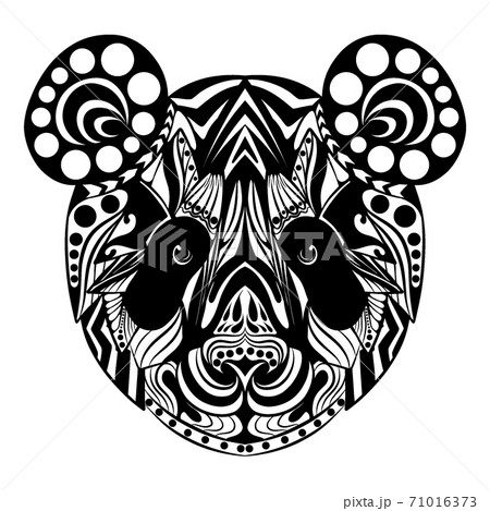 Panda full of the zentangle ornament 71016373