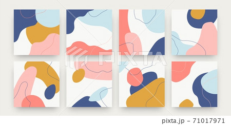 Scribble social banner. Minimal abstract square poster with hand drawn shapes for media posts backgrounds. Contemporary design square collage pink blue and yellow form texture vector set Scribble social banner. Minimal abstract square poster with hand drawn shapes for media posts backgrounds. Contemporary design square collage pink blue and yellow form texture vector set 71017971