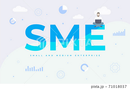 SME - Small and Medium Enterprise business concept SME - Small and Medium Enterprise business concept 71018037
