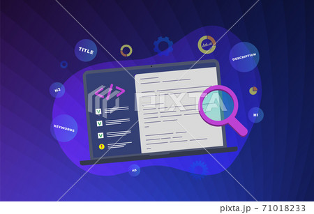 On page SEO flat vector modern illustration 71018233
