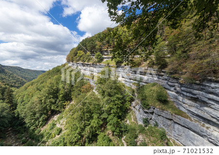 Cascades du Herisson, Waterfalls of the Herisson in the Jura France Cascades du Herisson, Waterfalls of the Herisson in the Jura France 71021532