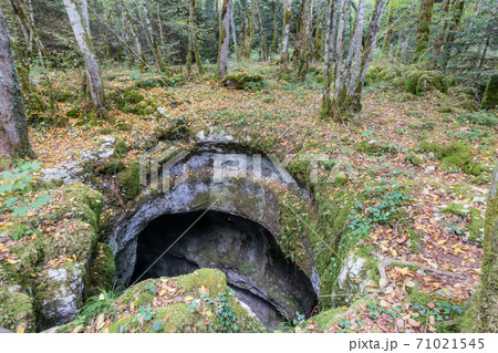 The karstic trail of Malrochers from Jura, France The karstic trail of Malrochers from Jura, France 71021545