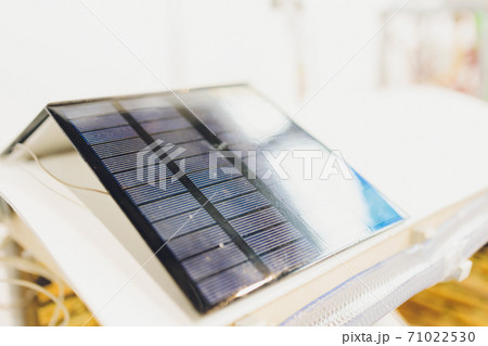 small solar panel. Green energy concept close-up. small solar panel. Green energy concept close-up. 71022530