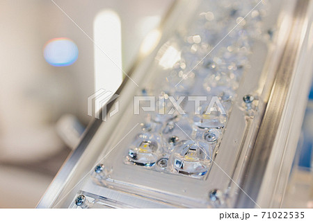 Close up of Led stripe light coated with silicone. 71022535