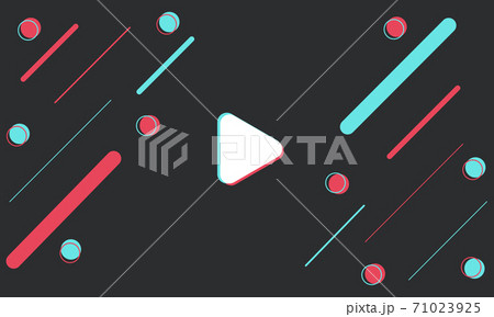 Arrow play futuristic background. Motion design. Social media Tik Tok concept. Colored modern background in the style of the social network. 71023925