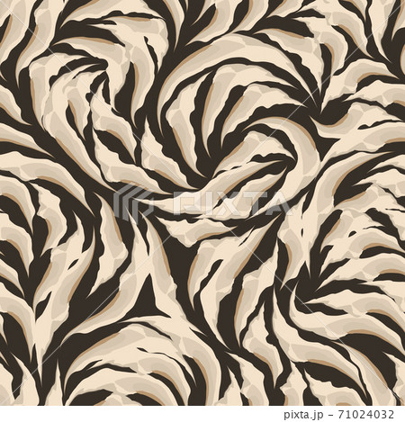 Seamless pattern of abstract tricolor torn shapes. Texture for fabrics or wrapping paper. 71024032