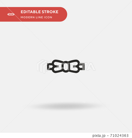 Bow Tie Simple vector icon. Illustration symbol design template for web mobile UI element. Perfect color modern pictogram on editable stroke. Bow Tie icons for your business project 71024363