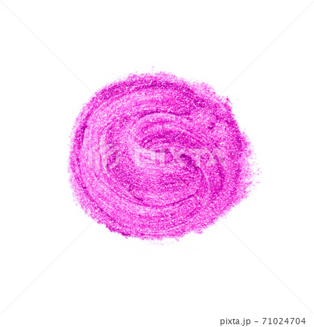 Bright red lipstick in the shape of a circle in the form of a symbol of Yin-Yang, isolated on a white background. Bright red lipstick in the shape of a circle in the form of a symbol of Yin-Yang, isolated on a white background. 71024704