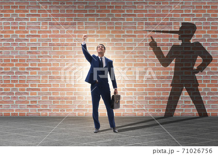 Concept of businessman liar with his shadow 71026756