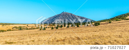 Snezka - the highest mountain of Czech Republic. Krkonose National Park, Giant Mountains Snezka - the highest mountain of Czech Republic. Krkonose National Park, Giant Mountains 71027027