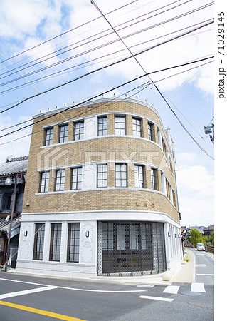 千葉県香取市 佐原の古い町並み 千葉商船ビルの写真素材