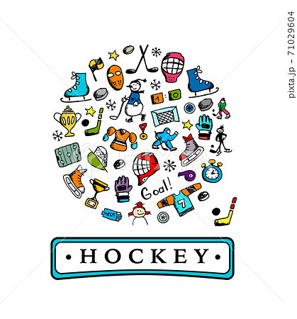 Hockey banner, sketch for your design 71029604