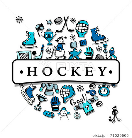 Hockey banner, sketch for your design 71029606