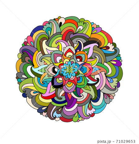 Mandala ornament, colorful pattern for your design 71029653