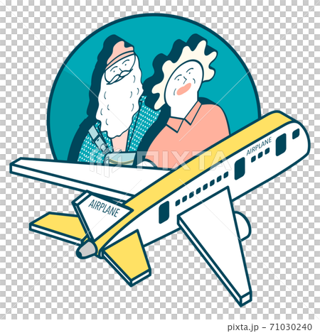 Airplane and senior couple 71030240