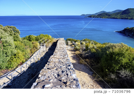 Ruins of ancient stageira city in Halkidiki, Greece 71036796