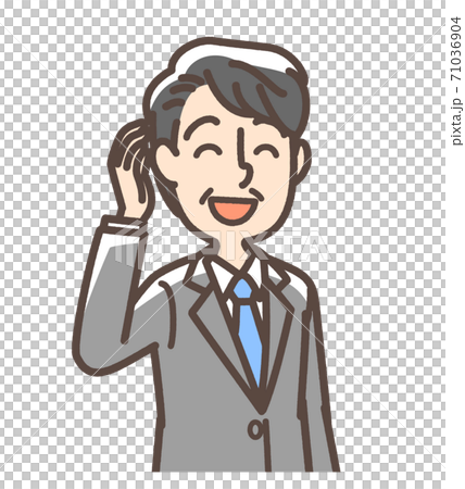 いきいきしたスーツの男性 71036904