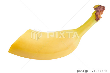 half banana on a white isolated background 71037326