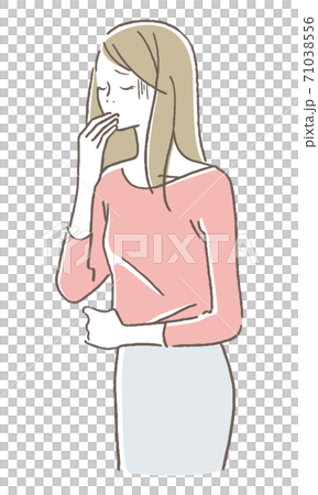 気分が悪い女性　上半身 71038556