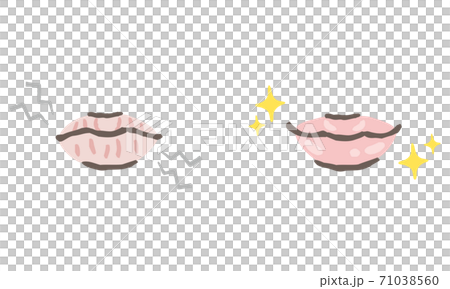 Rough lips and glossy lips 71038560