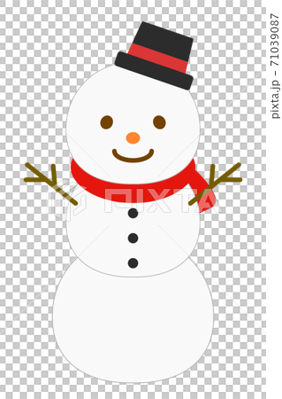 三段の雪だるまのイラスト素材 [71039087] - PIXTA