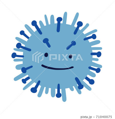 インフルエンザウイルスのイラストのイラスト素材