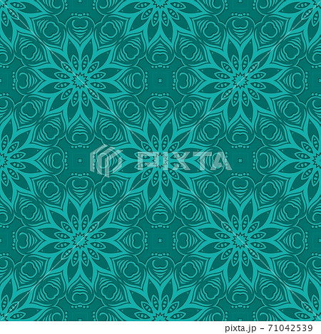 Blue, pattern floral geometric design for business card, invitation, template cover design 71042539