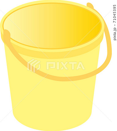 黄色いバケツのイラスト素材