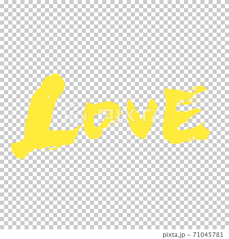 Love 手書き素材おしゃれロゴ 影無し カラー2のイラスト素材