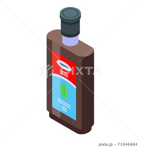 Cough syrup bottle icon, isometric style Cough syrup bottle icon, isometric style 71046884